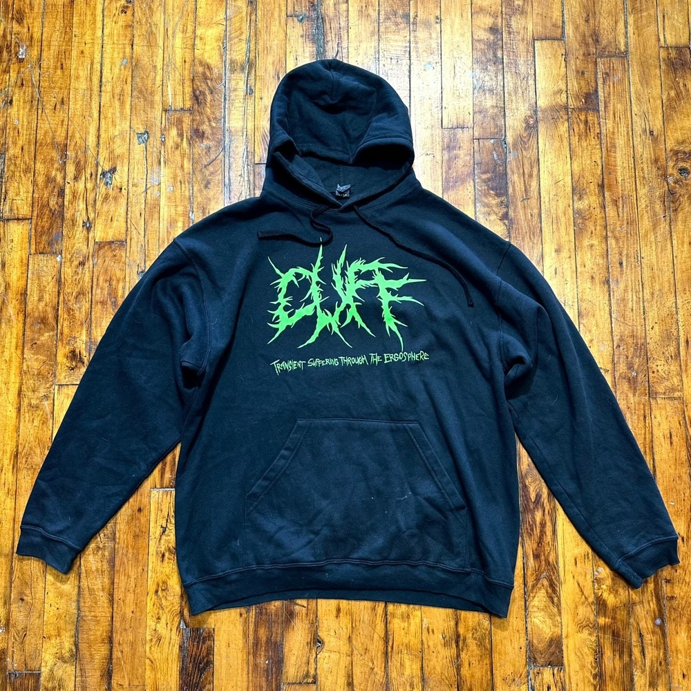 Cattle Decapitation Hoodie Men's XL Black Fleece Long Sleeve Kangaroo Pocket